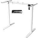 VIVO Electric Single Motor Standing Desk Frame for 41 to 74 in Table Tops, Memory Height Adjustment, Frame Only, White, DESK-E151EW