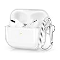 KOREDA Protective Cover for AirPods Pro 2nd Generation/1st Generation, Soft Clear Shockproof and Anti-Fingerprint Case with Keychain for AirPods Pro