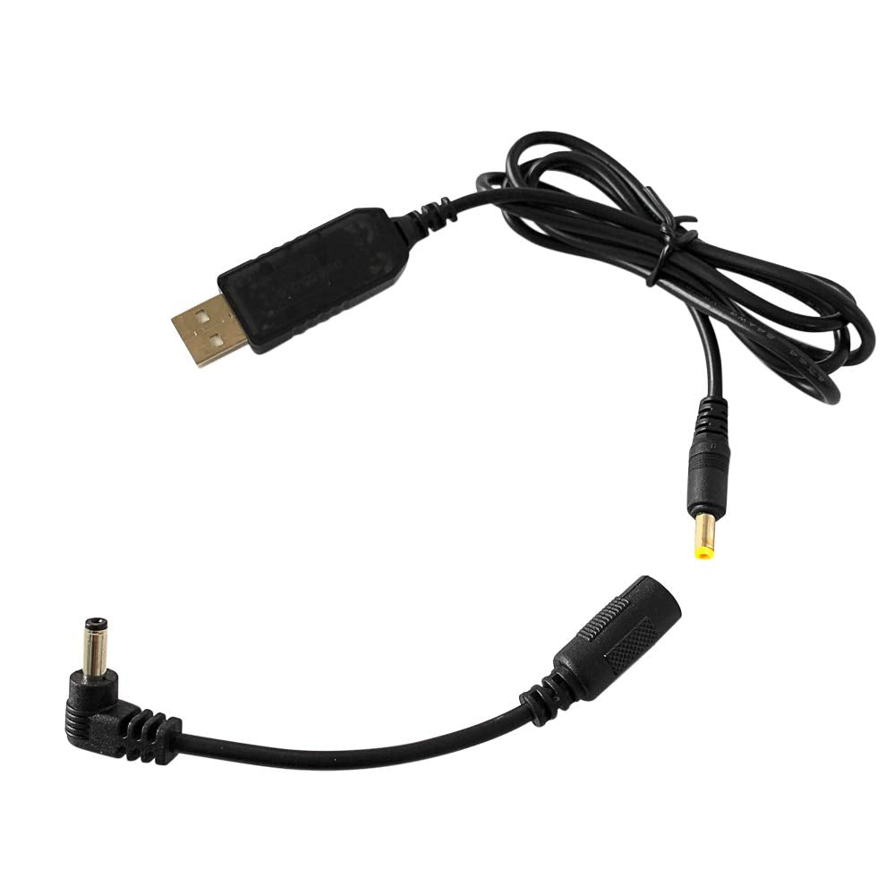BT1013 USB Charging Cable Compatible with BL-5L and BaoFeng Extended Batteries, includes Dual 2.5mm Barrel Plug Adapters - Fast Power Transformer Cord
