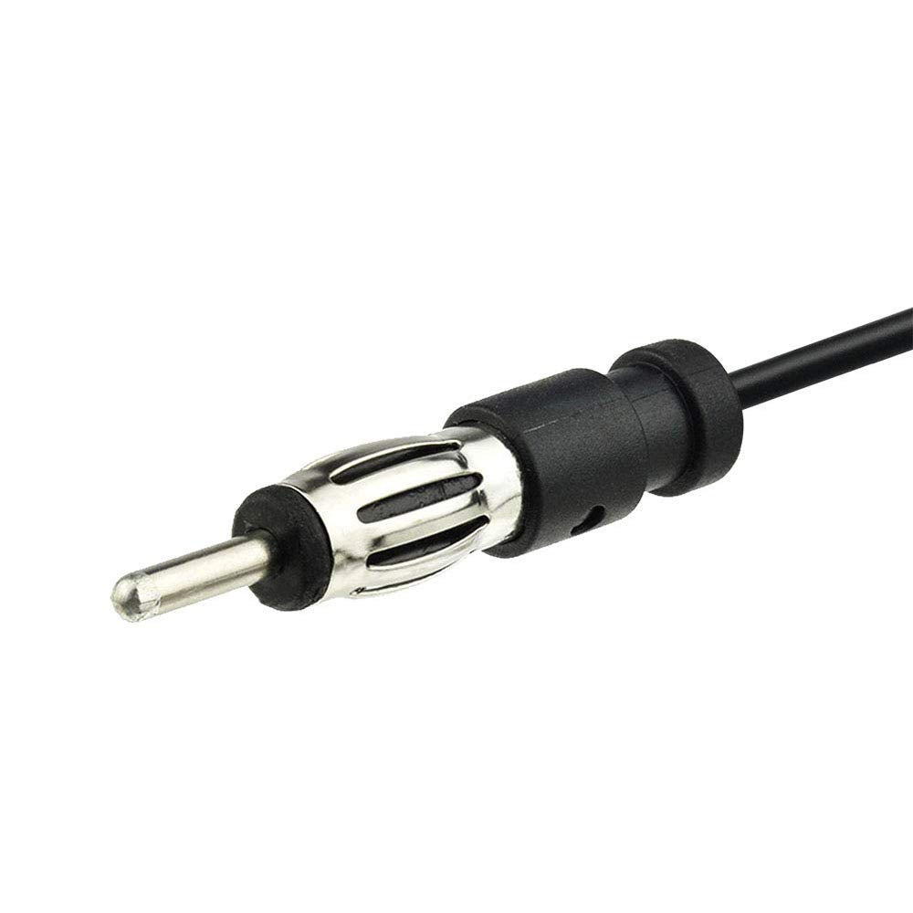 Bingfu Car FM AM Radio Antenna Extension Cable 6.5 feet / 2m Cord DIN Plug Connector Coaxial Cable for Vehicle Truck Car Stereo Head Unit CD Media