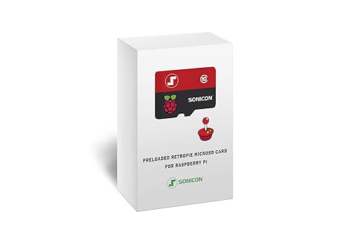 Sonicon Preloaded RetroPie Batocera Emulator MicroSD Card w/DC/PS1/Sega/Atari/Arcade for Raspberry Pi, Plug Play - 64GB (for Pi 5)