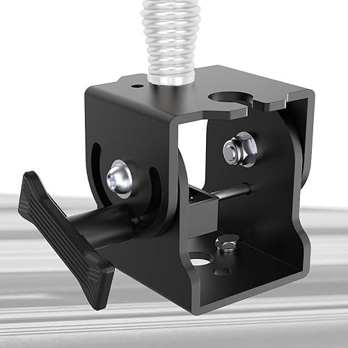 DITKOK Folding Antenna Mount - Roof Rack Mounting Bracket Kit, Fits Crossbars and Platforms, Folding Aerial Bracket for Antennas, Flags and Small LED