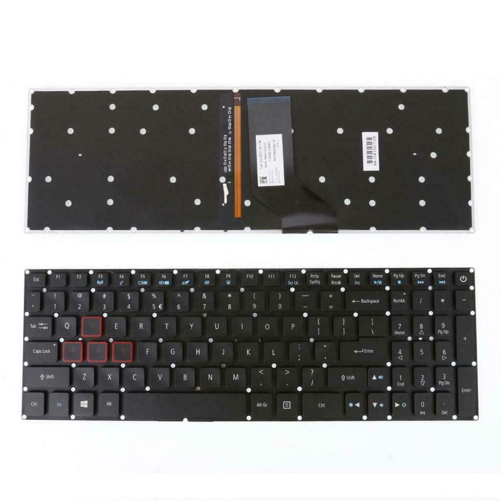 New US Black English Backlit Laptop Keyboard (Without palmrest) Replacement for Acer Predator Helios 300 PH317-52 PH317-52-77A4 PH317-52-74KR Light