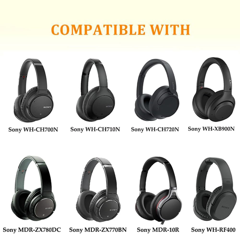 WH-CH710N/WH-CH700N Replacement Ear Pads Cooling Gel WH-XB900N Earpads Upgrade Ear Cushions Parts Accessories Compatible with Sony