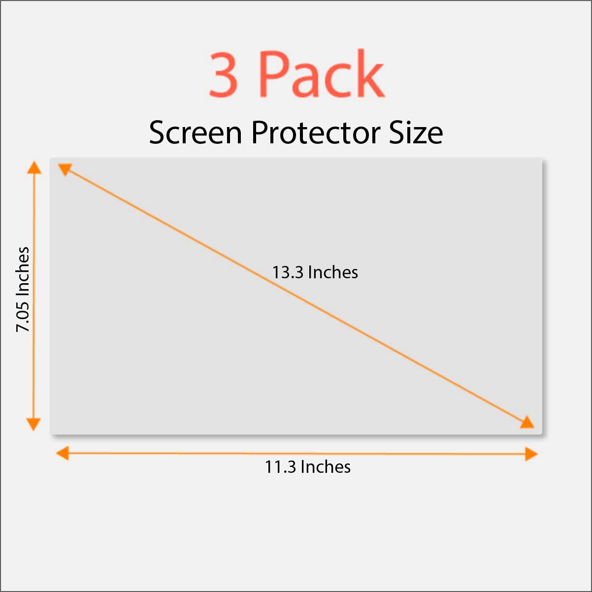 Anti Blue Light Screen Protector (3 Pack) for 13.3 Inches Laptop. Filter out Blue Light that relieve computer eye strain and help you sleep better