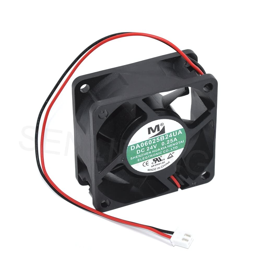Lemincrash New DA06025B24UA 24V 0.25A 6025 6CM 2-Wire Converter Chassis Cooling Fan
