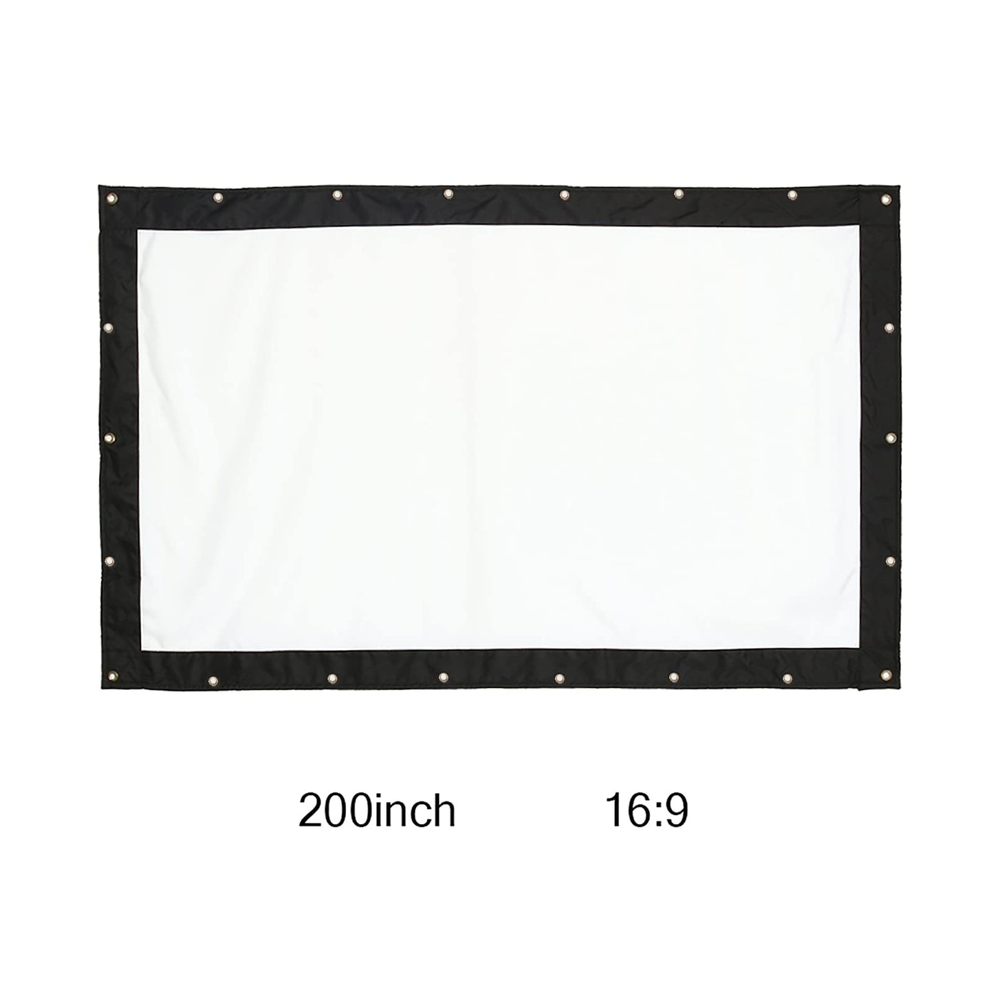 HD Projector Screen, 200 Inch 16:9 Foldable Wall Mount Outdoor Indoor Film Movie Projector Folding Projection Screen Curtain for Travel Office Home