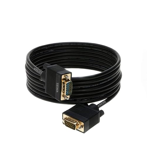 VGA Cable SVGA Super Video Cord Male 15 PIN Wire Monitor 3ft, 6ft,10ft, 15ft, 25ft, 30ft, 50ft, 100ft (6FT)