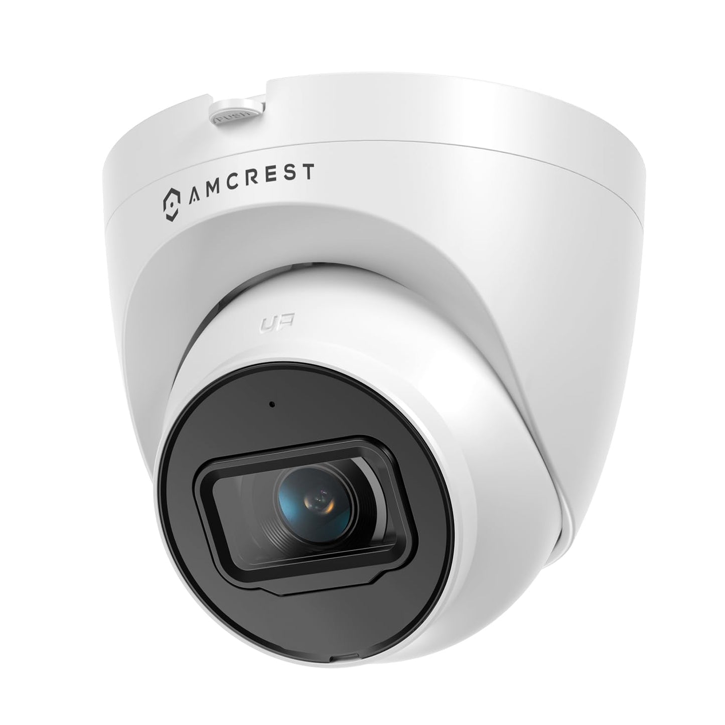 Amcrest UltraHD 4K (8MP) Outdoor Security IP Turret PoE Camera, 3840x2160, 98ft NightVision, 125° FOV, IP67 Weatherproof, MicroSD Recording (256GB)