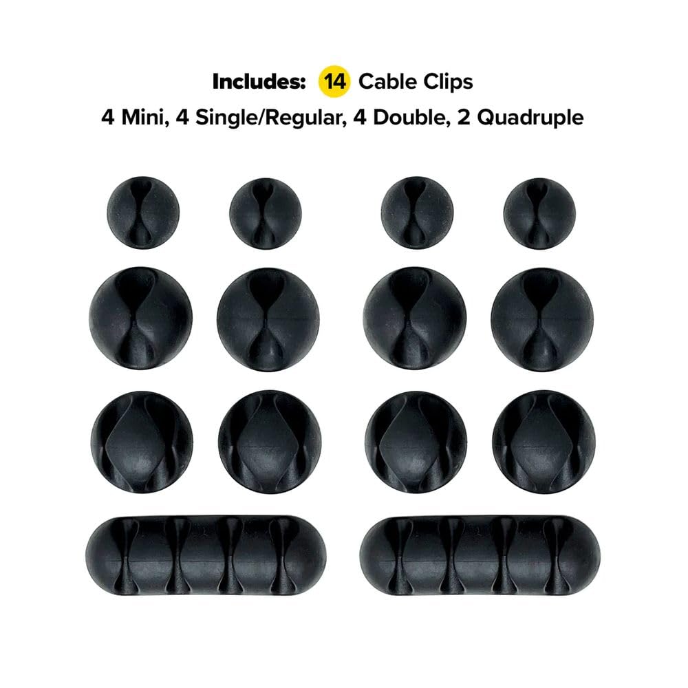 Wrap-It Storage Cable Clip Silicone BLK