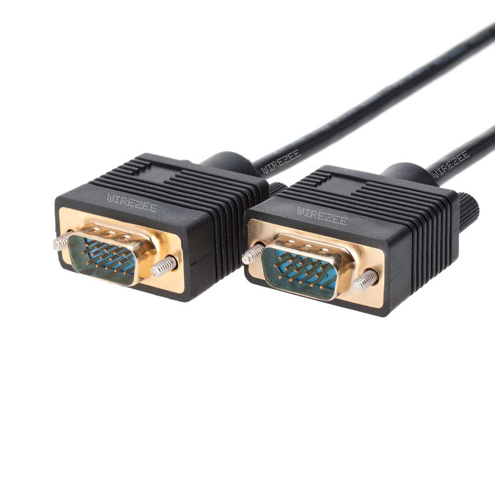VGA Cable SVGA Super Video Cord Male 15 PIN Wire Monitor 3ft, 6ft,10ft, 15ft, 25ft, 30ft, 50ft, 100ft (6FT)