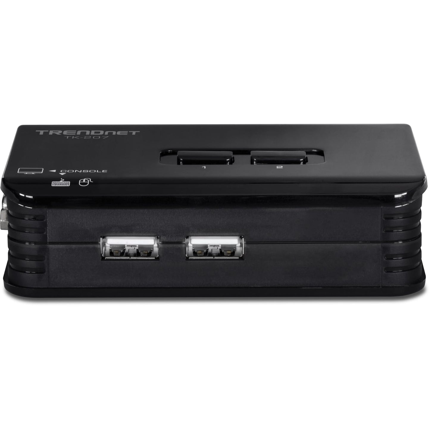 TRENDnet 2-Port USB KVM Switch, TK-207K, Control Two Computers with One Set of Console Controls, 2048 x 1536 Resolution, 60Hz Refresh Rate, All