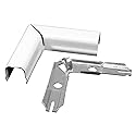 Legrand Wiremold BWH6 Metal Raceway for Extending Power, 700 Series, Flat Elbow, White (1 Pack)