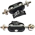 ThtRht 2 Pack Super Clamp Mount Arm Replacement Support Dual Head 17mm Ball Joint + 1/4'' Screw Heavy Duty Connector for Gopro Camera Trail Cam Tripod