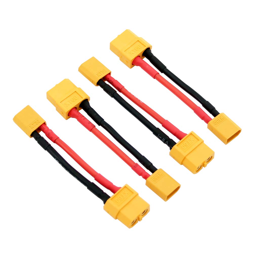 4pcs Male XT30 to Female XT60 / XT-60 Connector Adapter with 16awg 5cm Wire(BDHI-91)