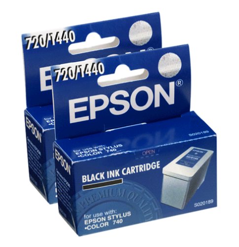 Epson S020189 Inkjet Cartridge (Black, 2 Pack)