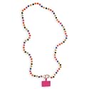 ban.do Beaded Crossbody Phone Lanyard, Wooden Bead Lanyard with Carabiner, Rainbow Beads
