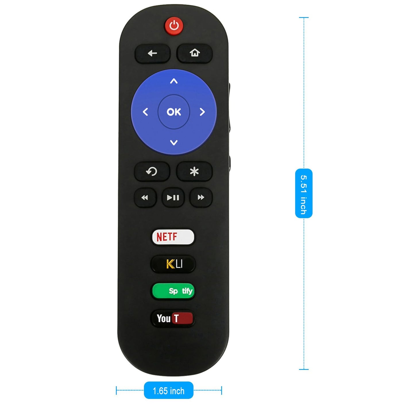 RC280 Replace Remote Applicable for TCL Roku TV 48FS3700 49S405 50FS3750 50FS3850 43S305 32FS3700 65US5800 43FP110 49FP110 55UP120 32FS4610R 32S800