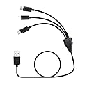 Micro USB Splitter Cable,3 in 1 USB A 2.0 Male to 3 Micro USB Charging Data Cable,Support 3 Micro USB Devices at The Same use(1M/3.3ft)