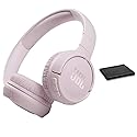 JBL Tune 510BT: Wireless Bluetooth On-Ear Headphones with Purebass Sound - with Cleaning Cloth (Rose, Standard), JBLT510BT-Black-Cloth