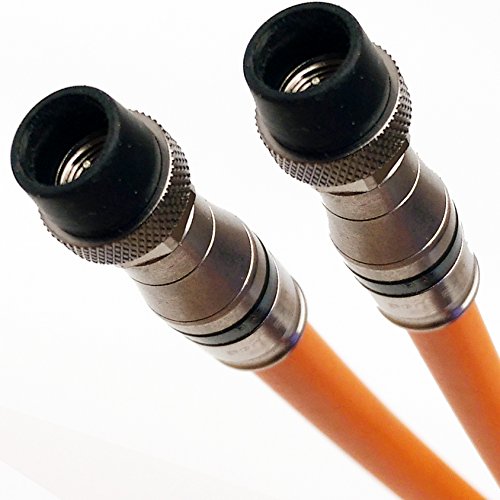 25ft 3X Shields 14AWG 75 Ohm Gel Coated Braid Direct Burial RG11 Underground COAXIAL Cable Belden PPC Anti-Corrosive Weather Boot CONNECTORS UL ETL Cut to Order Assembled in USA