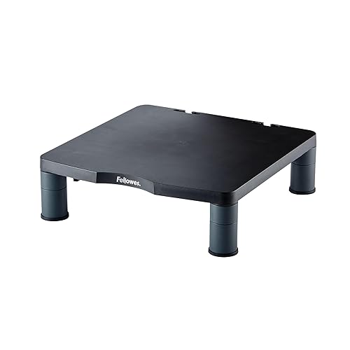 Fellowes® Monitor Riser, 4" H x 13 1/8" W x 13 1/2" D, Graphite
