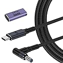 RAINSUNG USB C to 4.5mm Smart Blue Tip Laptop Charging Cable Adapter for HP 19.5v 2.31a 45w 3.34a 65w 4.62a 90w 6.9a 135w max Nylon Braided 1.8m