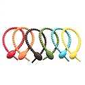 Tangser Colorful All-Purpose Silicone Ties, Multi-use Smart tie, Bag Clip, Bread Tie, Food Saver, Reusable Rubber Twist Tie, Cable Ties, Household
