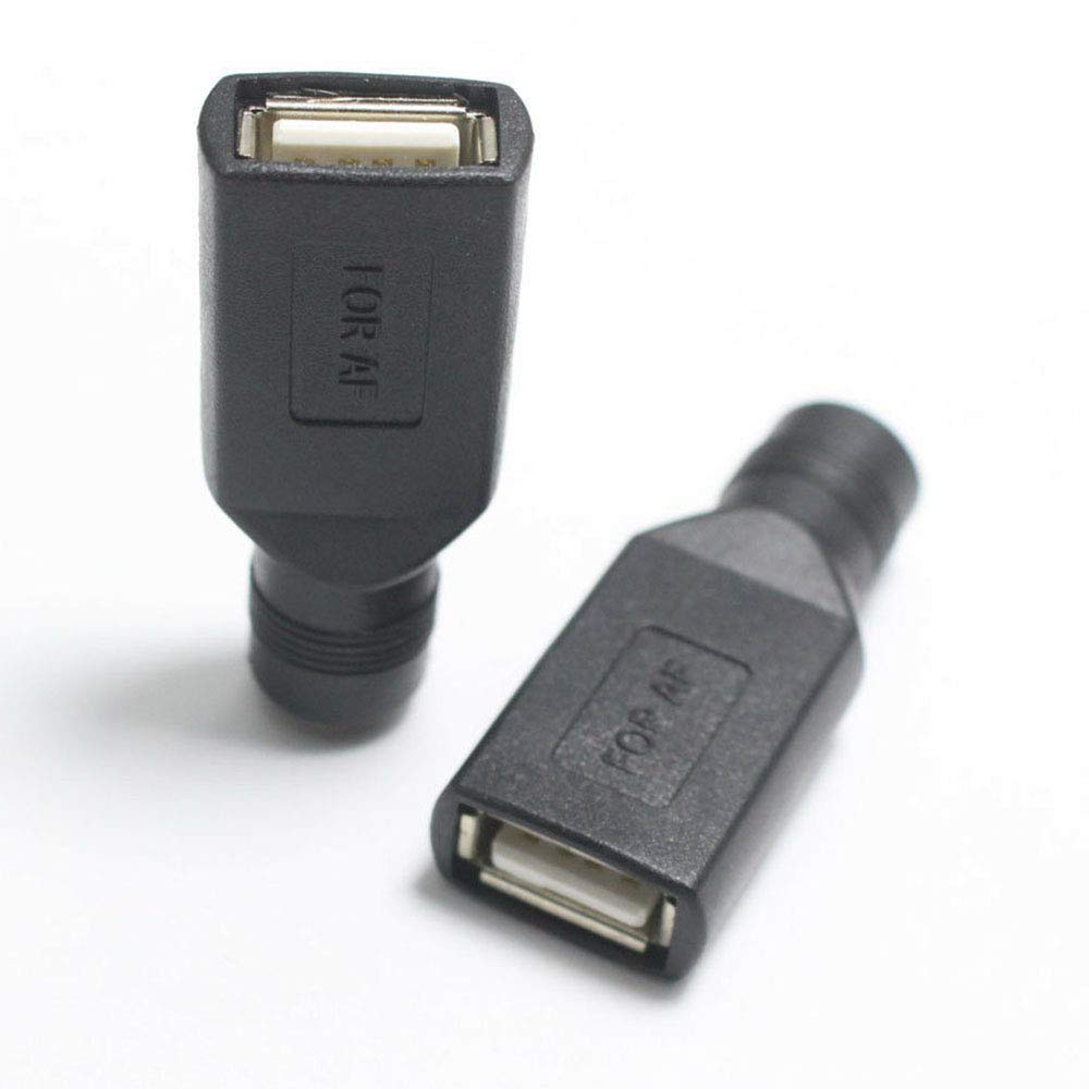 Acxico 4 pcs USB Female to 5.5mm x 2.1mm Female DC Power Converter Charger Adapter Connector