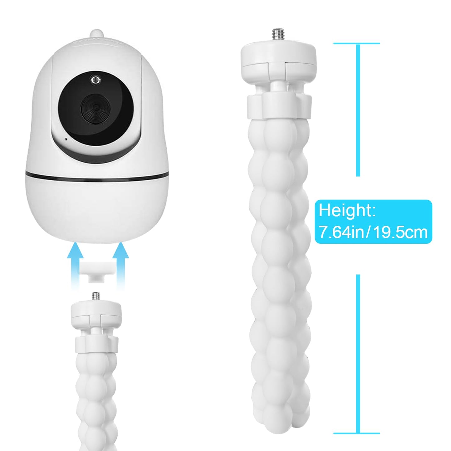 SZAOYU Tripod Baby Monitor Mount for HelloBaby HB65/HB6550/Pro/HB6560/HB6240/ HB65/ HB6351/ HB6339/ HB66/HB40/HB66, ANMEATE SM935E, Flexible Baby
