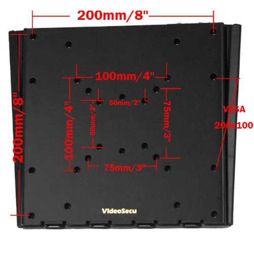 VideoSecu Mounts Ultra Slim TV Wall Mount for Sharp AQUOS 26" 32" LC-26DV22u LC-26DV22u-W LC32AV22u LC32D53X LC-32DV22u LC-32D40U