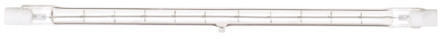 Satco S3106 1500 Watt 30000 Lumens T3 Halogen Double Ended R7S Base 240 Volt Clear 254mm Light Bulb, Dimmable
