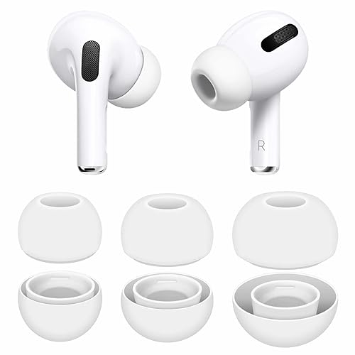 3 Pairs Compatible with AirPods Pro 1st 2nd Ear Tips Buds, Small Medium Large 3 Size Replacement Silicone Rubber Eartips Earbuds Gel Accessories