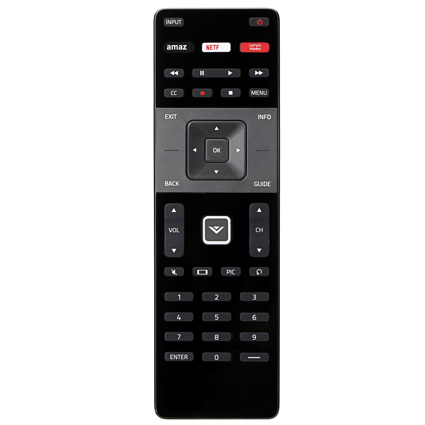 XRT122 Replace Remote fit for Vizio TV D43f-E2 D32f-E1 D39f-E1 D43f-E1 D48f-E0 D50f-E1 D55f-E0 D55f-E2 E40C2 E65x-C2 E55-C2 D48-D0 E55-C1 E550i-B2