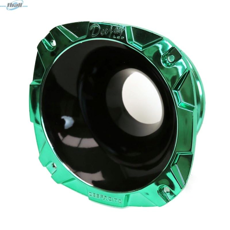 DEEJAY LED TBH2INSHORTBKGRE DJL Short 2-inch Bolt On Horn Black Green