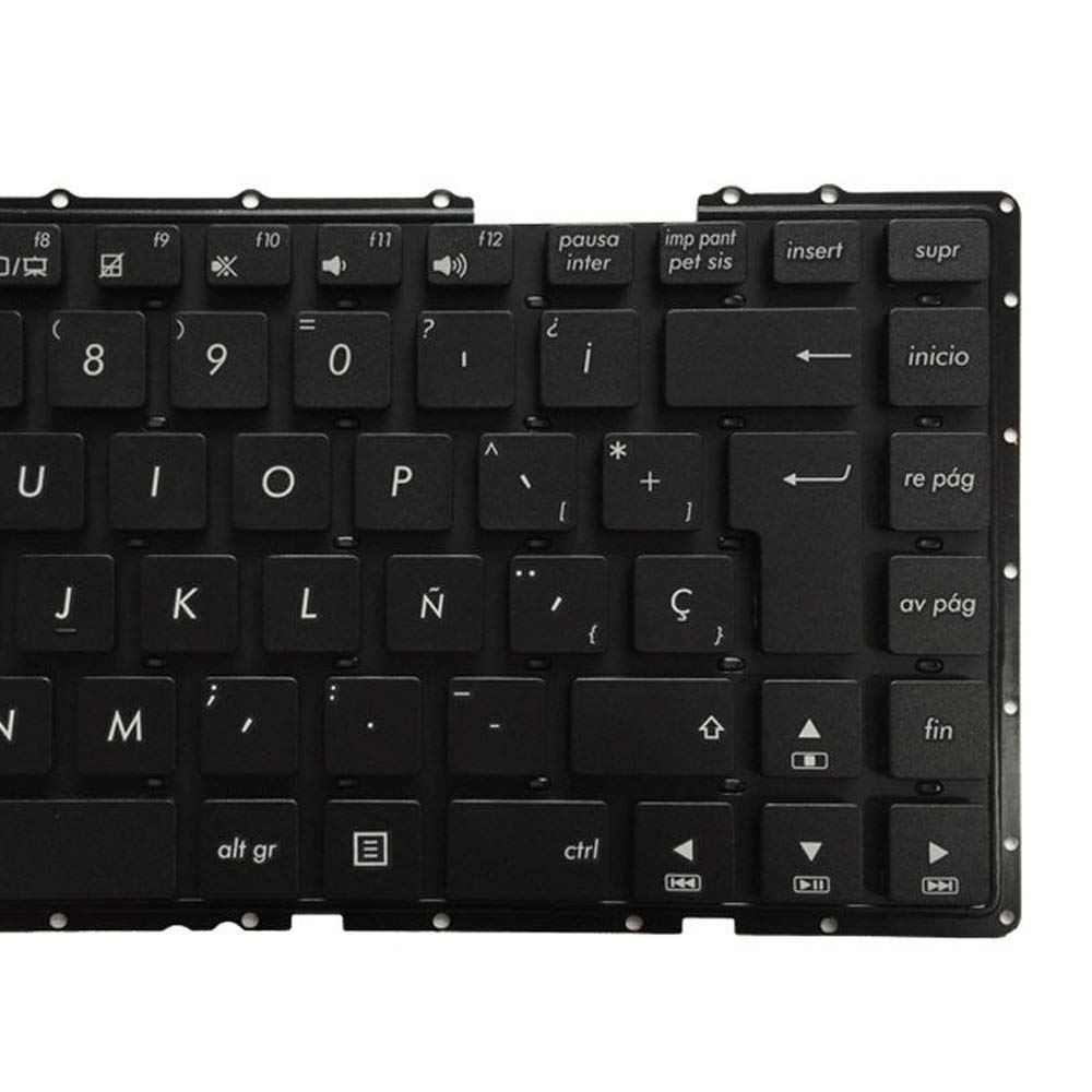 YUHUAI Laptop Replacement Keyboard, Spanish QWERTY Layout, USB-A, 104 Keys, Ergonomic, Modern, Ambidextrous, For Asus X451E, X451C, X451V, X451M,