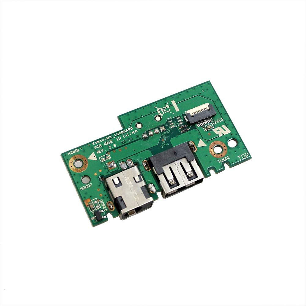 Zahara Laptop DC Power Jack USB Board Replacement for ASUS X401A X401U X501U Series 32XJ1IB0000 60-N4OIO1000 60-NLOIO1001