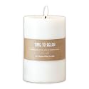 100 North PD Home & Garden LED Decorative for Home Spa Ambient Décor 6 Inch Realistic Wax Wide Flameless Pillar Candle White Time to Relax