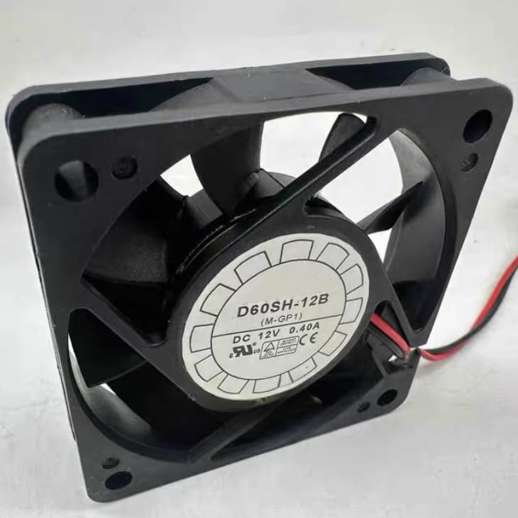 D60SH-12B DC 12V 0.40A 60x60x15mm 2-Wire Cooling Fan