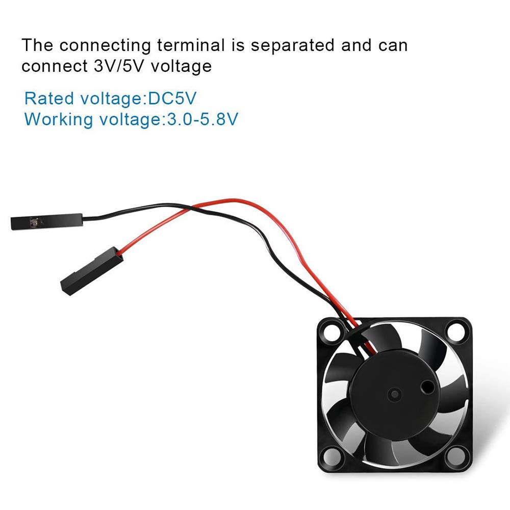 2Pcs 3007 Fan for Raspberry Pi 5 30x30x7mm Cooler Pi Brushless Cooling Case Fan 30MM 1.18in 3.3V 5V DC Quiet for Raspberry Pi 4, Pi 3 B+, Pi 3 B, 2