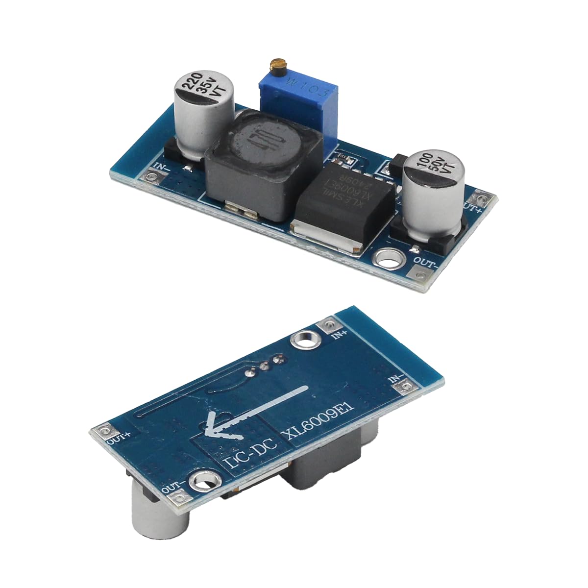6pcs XL6009 Boost Module DC-DC Adjustable Module DC3.0-30V to DC5-35V Output Voltage Power Converter Circuit Board Module 400KHz