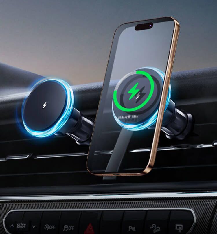 Car AC Vent Phone Mount Holder Compatible with Magsafe, Adjustable Tension and Universal for Mag Safe Cases for iPhone 16 Pro Max, 15 Plus, 14 Pro