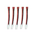 Yiqigou 5-Pack Deans Style T-Plug Female Connector to BigStyleTamiya Plug Male Connector Adapter Lead with 5CM 16AWG Cable for RC ESC Speed Controller