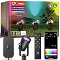 Lumary Smart Landscape Lights Gen2, 6-Pack 56FT RGB+AIWW Outdoor Spotlights, Color-Changing LED Pathway Lights for Yard, Garden, Patio, Compatible