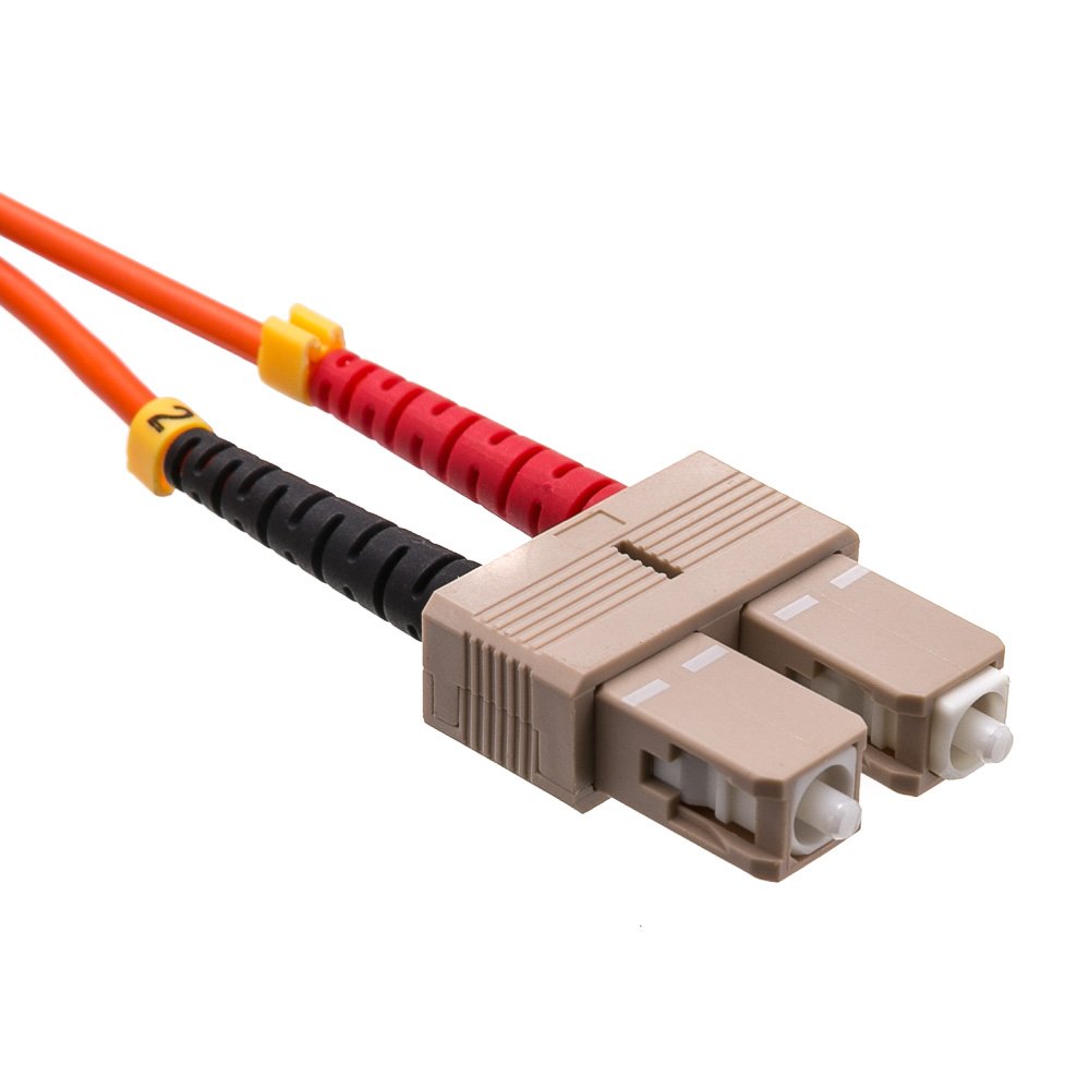 CableWholesale SC to ST OM2 Multimode Duplex Fiber Patch Cord, 3m/10ft