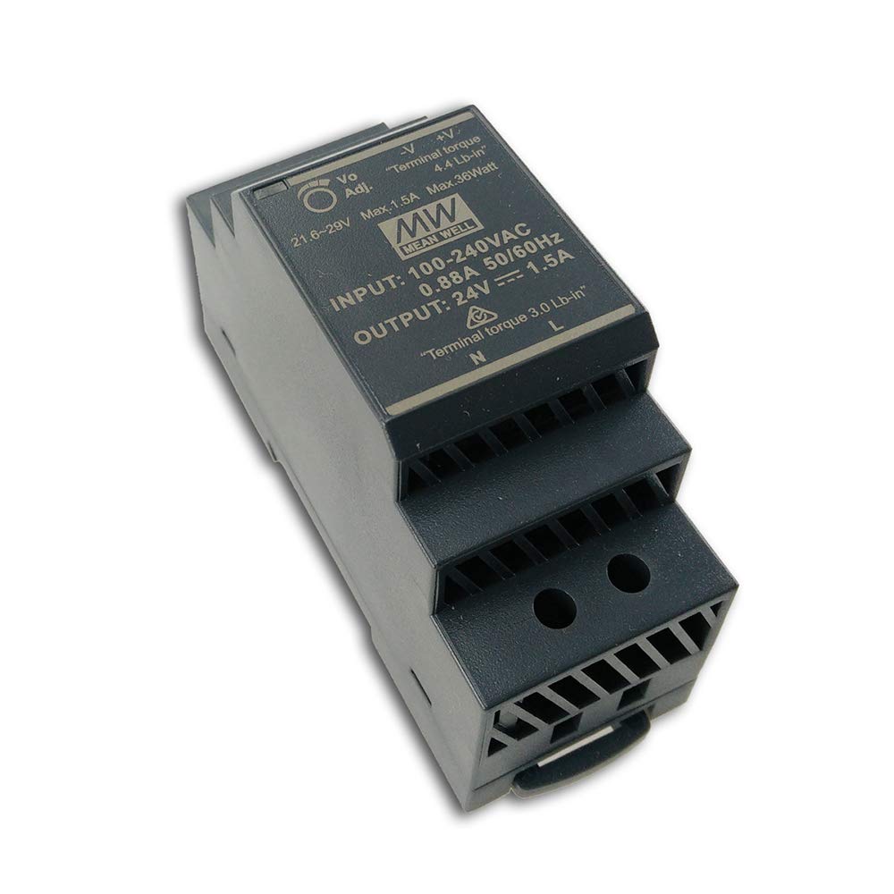 Original Mean Well HDR-30 Series DIN Rail Power Supply 110V/220VAC to 5V 12V 15V 24V 48V DIN Rail Ultra Slim Step Shape Power Supply Isolated LPS CE…