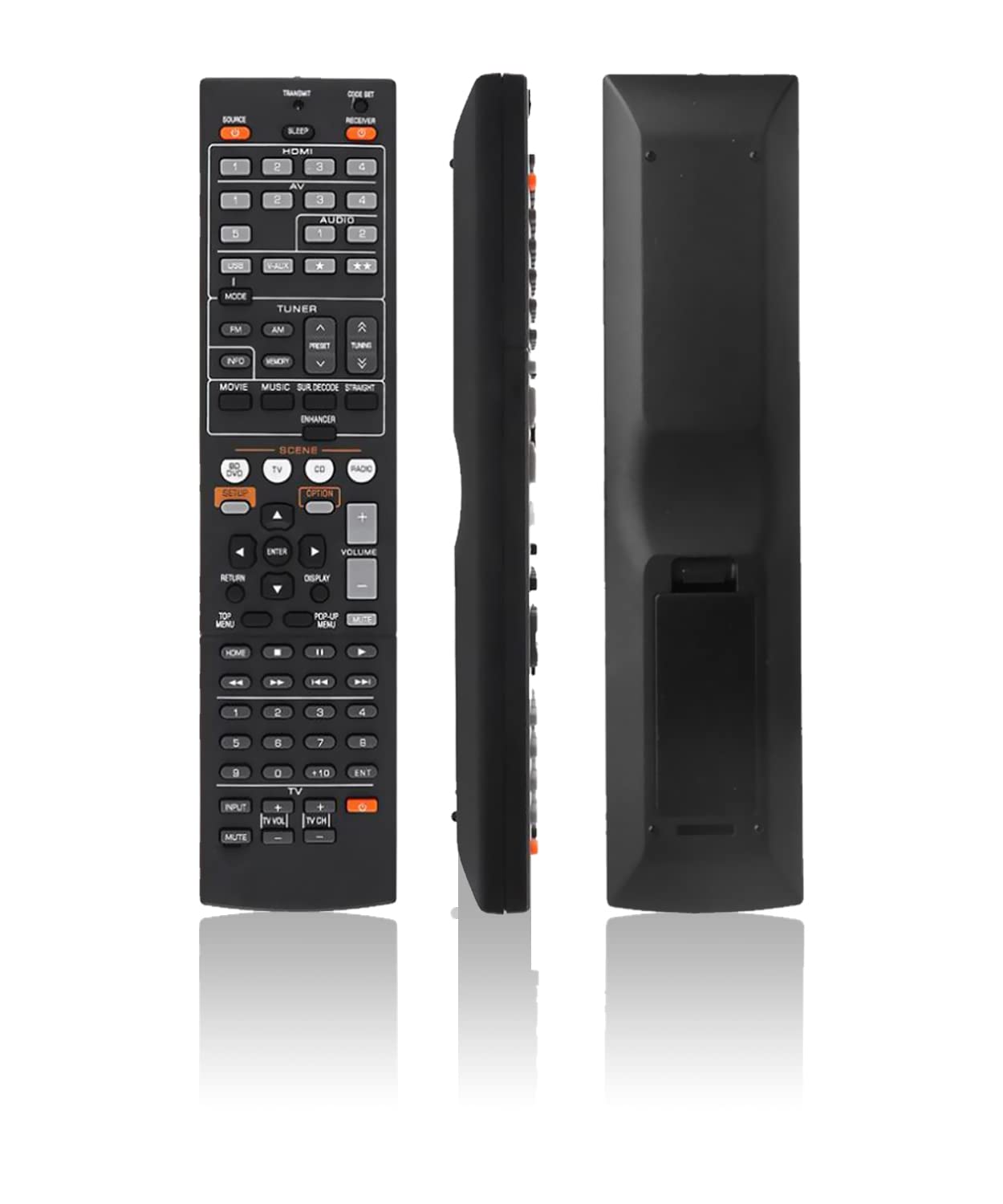 JISOWA Remote Control for Yamaha HTR-3063 RX-V471 YHT-597 HTR-4064 RX-V375 YHT-697 HTR-5066 RX-V565 HTR-6280 RX-V575 RX-A710 YHT-799U RX-V671 YHT-395