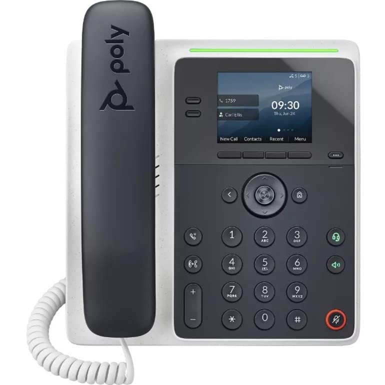 Poly Edge E220 IP Desk Phone - 4-line Keys Supporting up to 16 Lines - Integrated Bluetooth for Mobile Phone and Headset Pairing (Power Supply NOT
