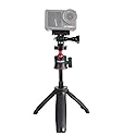 Pellking Magnetic Mount with 2 in 1 Selfie Stick for DJI Osmo Action 5 Pro,Ball Head 360 Rotation Tripod Selfie Stick 2 in 1 with Quick Release