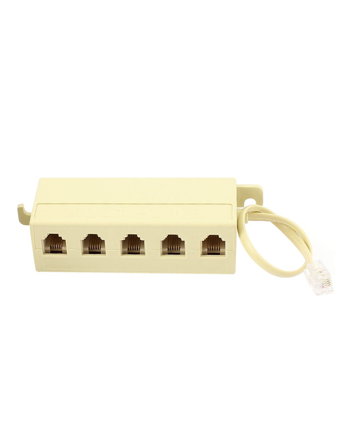 uxcell® 6P4C RJ11 5 Outlet Telephone Modular Line Splitter Adapter 5 Pcs Beige